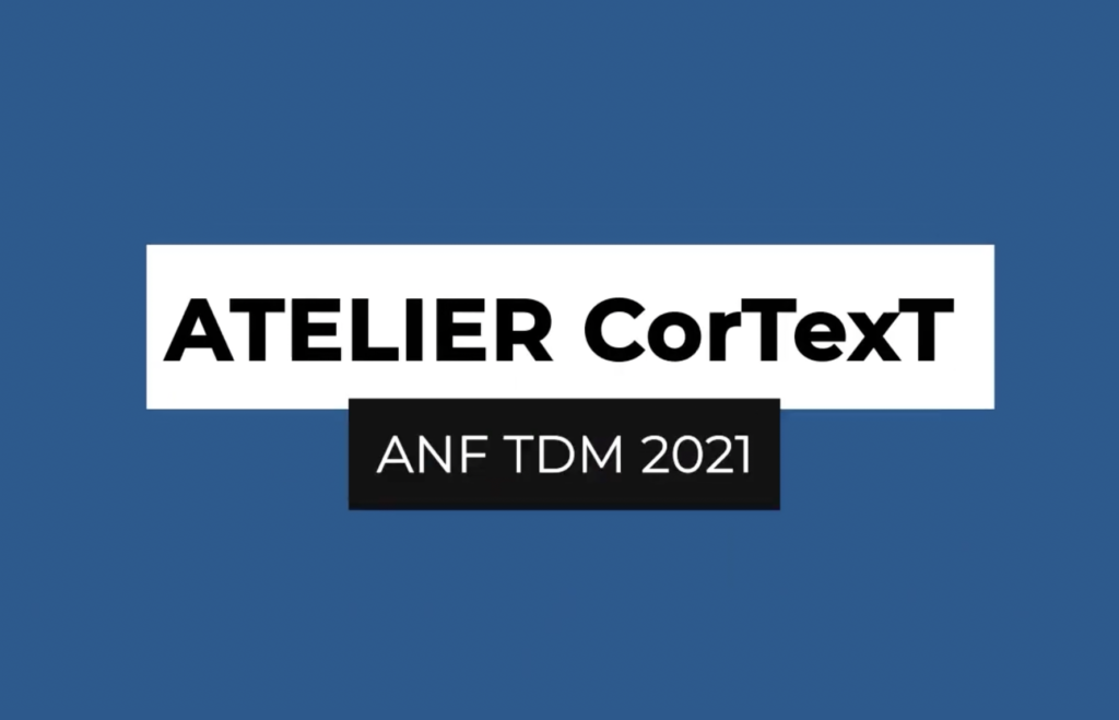 Atelier Cortext ANF TDM