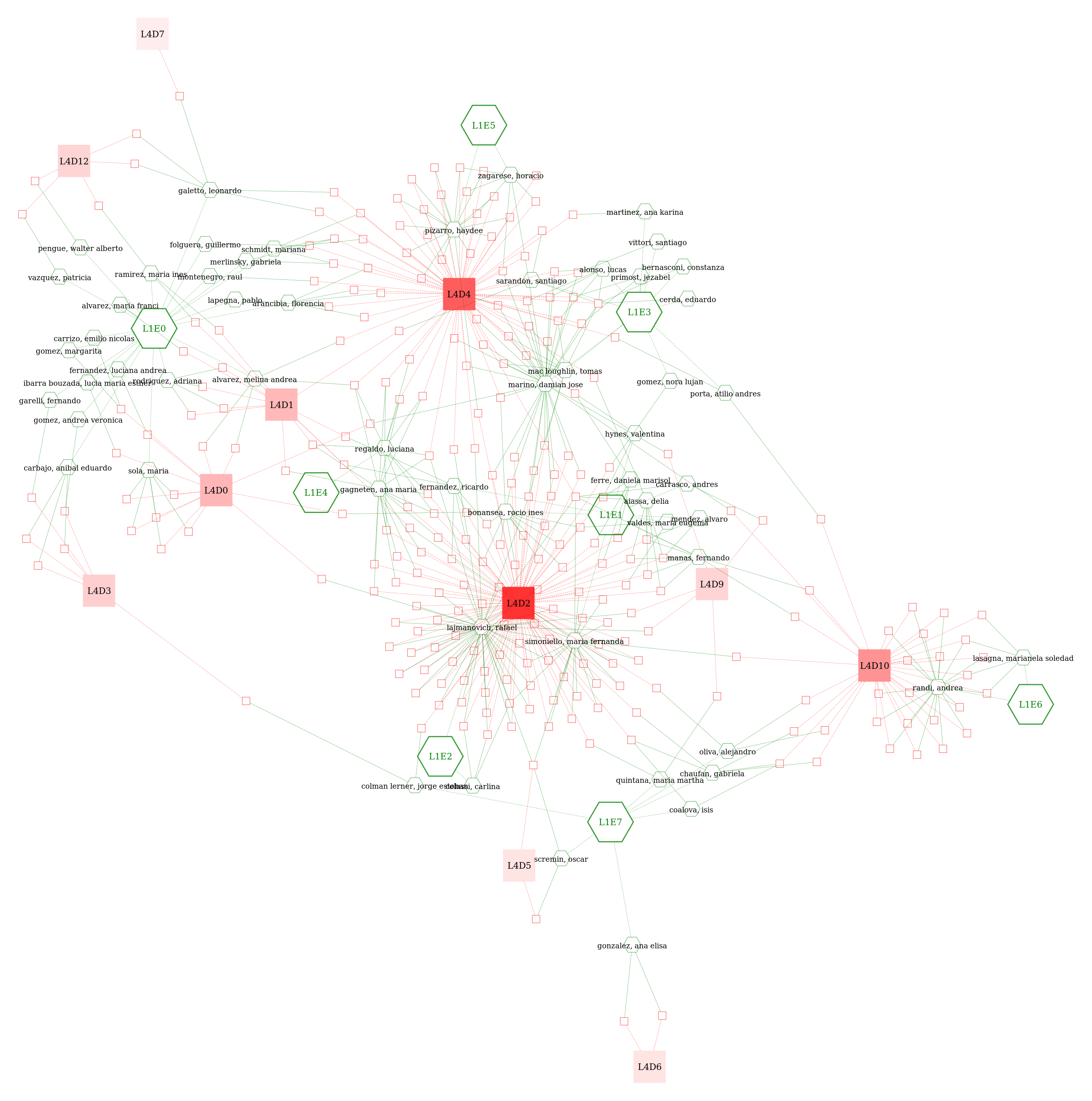 Domain-authors network